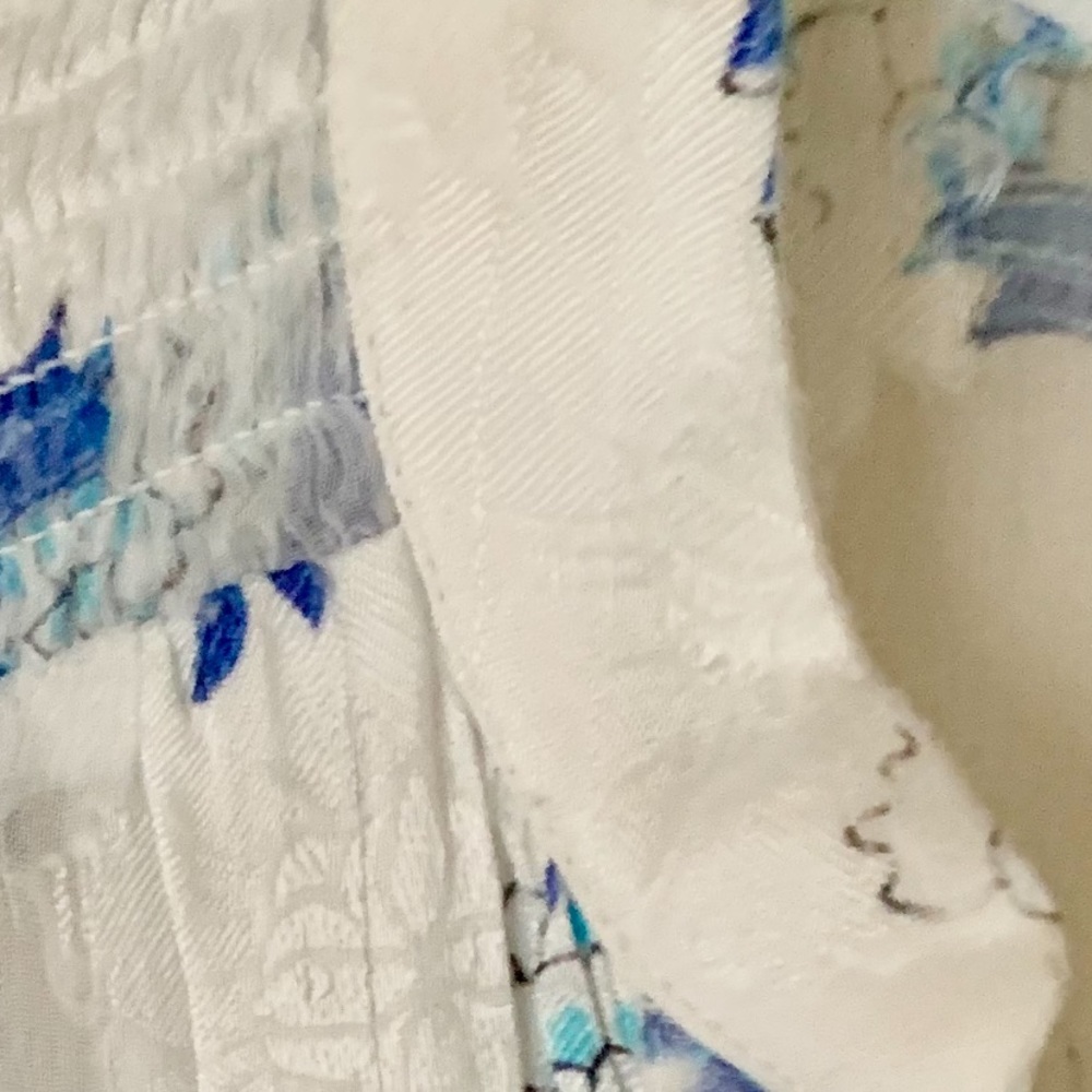 HEMANT AND NANDITA Blue/White Boho Top With Camisole Size Large $275 - Picture 11 of 16
